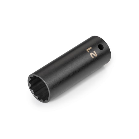 Tekton 1/2 Inch Drive x 21 mm Deep 12-Point Impact Socket SID23321